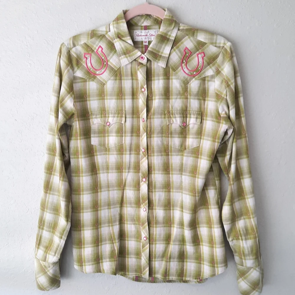 Panhandle Slim Horseshoes Western Button Down M